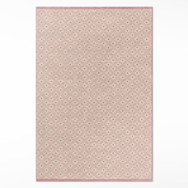 Tapis vinyle rectangulaire Tissu imitation motif oriental rose