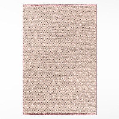 Tapis vinyle rectangulaire Tissu imitation motif oriental rose