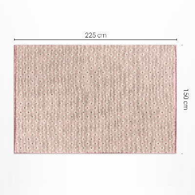 Tapis vinyle rectangulaire Tissu imitation motif oriental rose