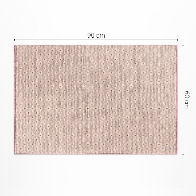 Tapis vinyle rectangulaire Tissu imitation motif oriental rose