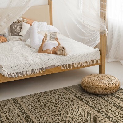 Tapis vinyle Tissu imitation zigzags et lignes
