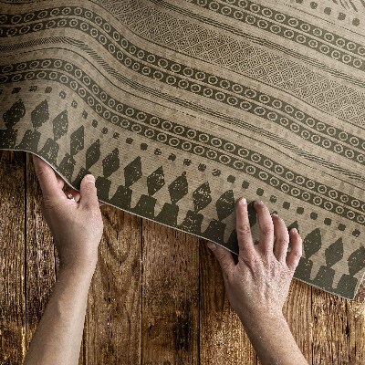 Tapis vinyle Tissu imitation zigzags et lignes