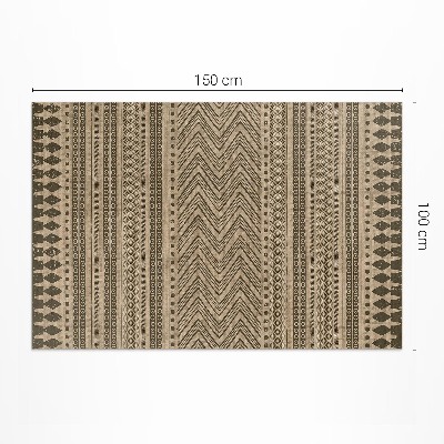 Tapis vinyle Tissu imitation zigzags et lignes
