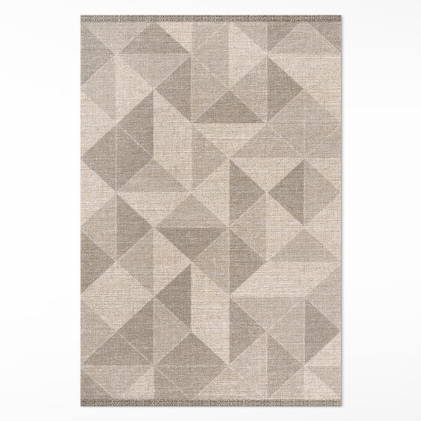 Tapis vinyle rectangulaire Tissu imitation triangles et carrés