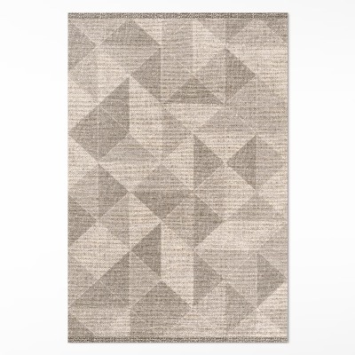 Tapis vinyle rectangulaire Tissu imitation triangles et carrés
