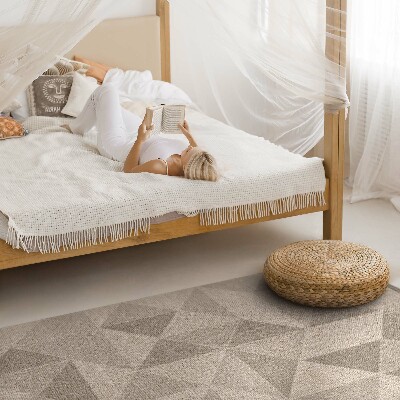 Tapis vinyle rectangulaire Tissu imitation triangles et carrés