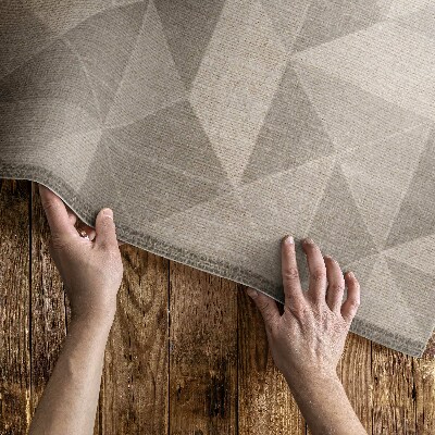 Tapis vinyle rectangulaire Tissu imitation triangles et carrés