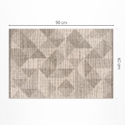 Tapis vinyle rectangulaire Tissu imitation triangles et carrés