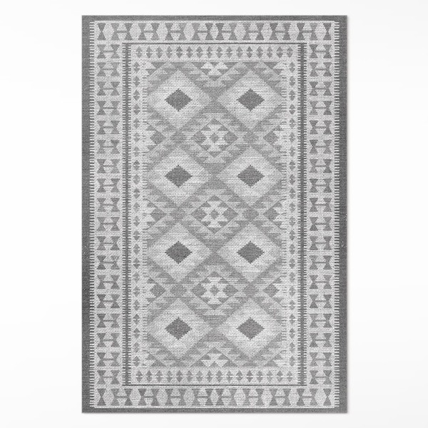 Tapis vinyle rectangulaire Motif décoratif classique, imitation tissu
