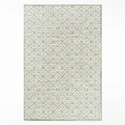 Tapis vinyle Tissu imitation lignes géométriques