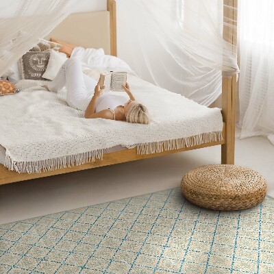 Tapis vinyle Tissu imitation lignes géométriques