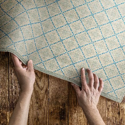 Tapis vinyle Tissu imitation lignes géométriques