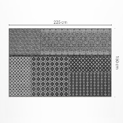 Tapis vinyle Tissu à motifs imitation style aztèque