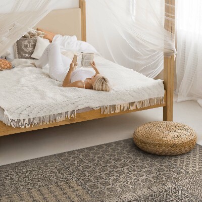 Tapis vinyle Motif aztèque imitation de tissu décoré