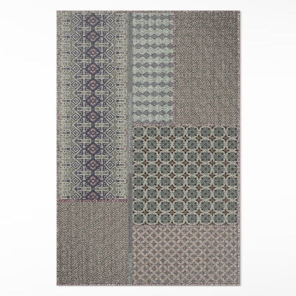 Tapis vinyle rectangulaire Imitation de tissu décoré de style aztèque