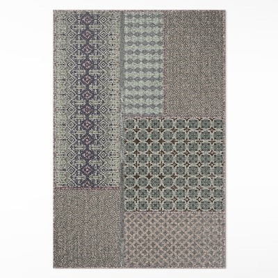 Tapis vinyle rectangulaire Imitation de tissu décoré de style aztèque