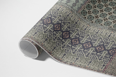 Tapis vinyle rectangulaire Imitation de tissu décoré de style aztèque