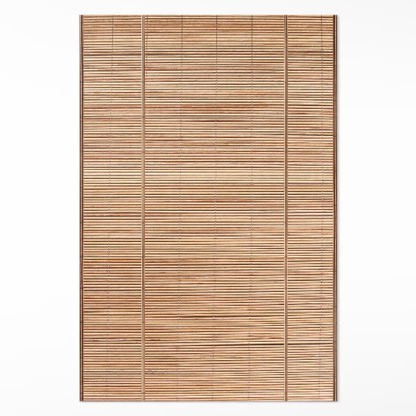 Tapis vinyle rectangulaire Décoration en canne en bois