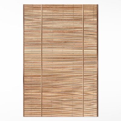 Tapis vinyle rectangulaire Décoration en canne en bois