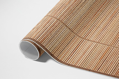 Tapis vinyle rectangulaire Décoration en canne en bois