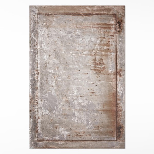 Tapis vinyle rectangulaire Tôle rouillée de style industriel