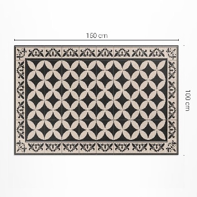 Tapis vinyle rectangulaire Carreaux espagnols élégants en mosaïque