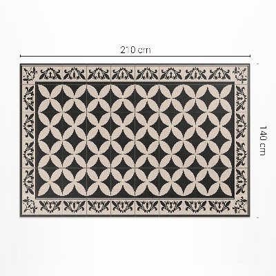 Tapis vinyle rectangulaire Carreaux espagnols élégants en mosaïque