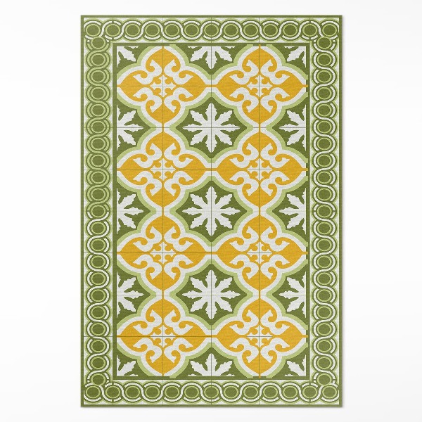 Tapis vinyle rectangulaire Carreaux classiques, mosaïque lumineuse