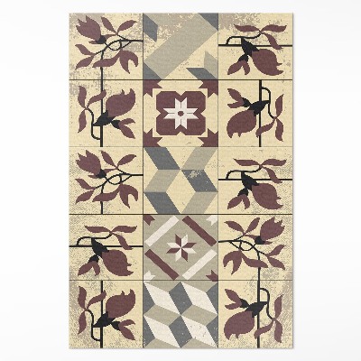 Tapis vinyle Carreaux de mosaïque à motifs Magnolia