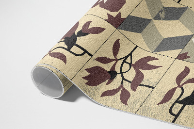 Tapis vinyle Carreaux de mosaïque à motifs Magnolia