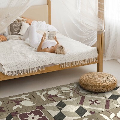 Tapis vinyle rectangulaire Carreaux de mosaïque décoratifs Magnolia