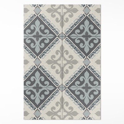 Tapis vinyle rectangulaire Mosaïque d'ornement géométrique vintage