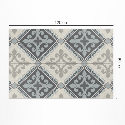 Tapis vinyle rectangulaire Mosaïque d'ornement géométrique vintage
