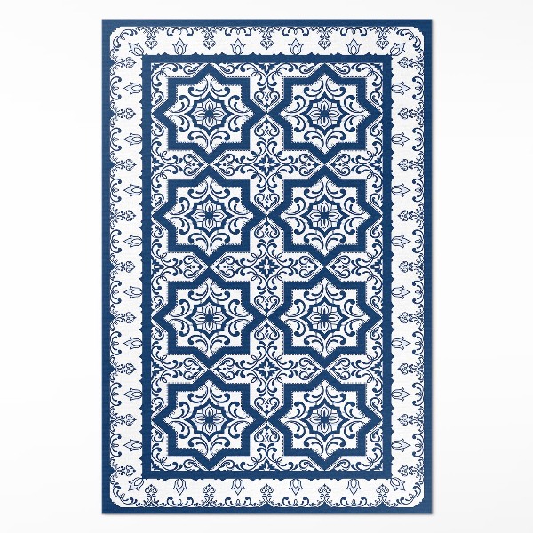 Tapis vinyle rectangulaire Carreaux décorés de style portugais