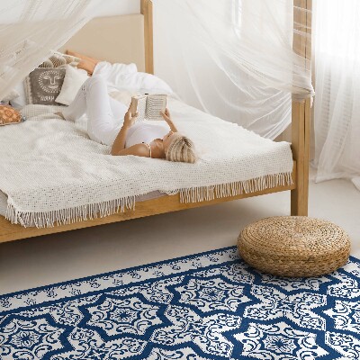 Tapis vinyle rectangulaire Carreaux décorés de style portugais