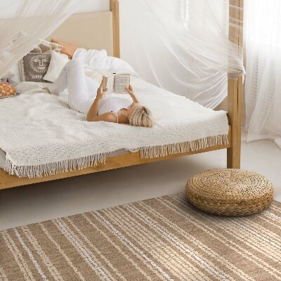 Tapis vinyle rectangulaire Tissu beige style bohème vintage