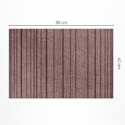Tapis vinyle rectangulaire Rayures marron style bohème vintage