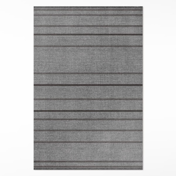 Tapis vinyle rectangulaire Rayures grises style bohème vintage