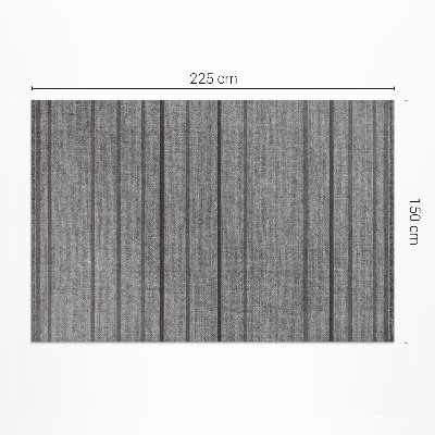 Tapis vinyle rectangulaire Rayures grises style bohème vintage