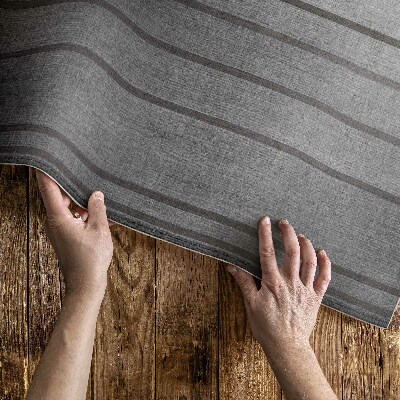 Tapis vinyle rectangulaire Rayures grises style bohème vintage