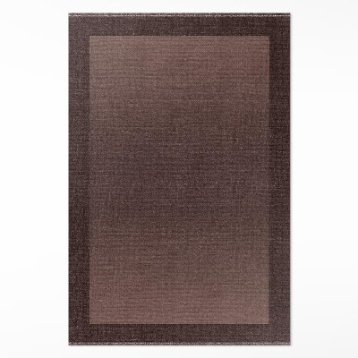 Tapis vinyle Tissu classique à cadre marron
