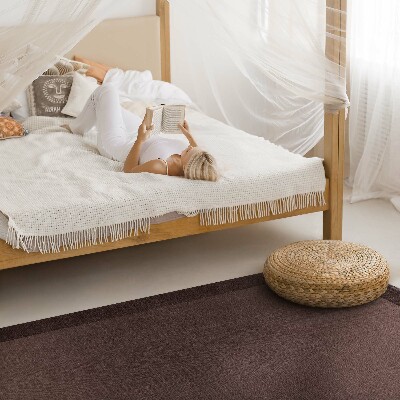 Tapis vinyle Tissu classique à cadre marron