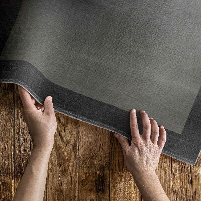 Tapis vinyle rectangulaire Tissu classique à cadre gris