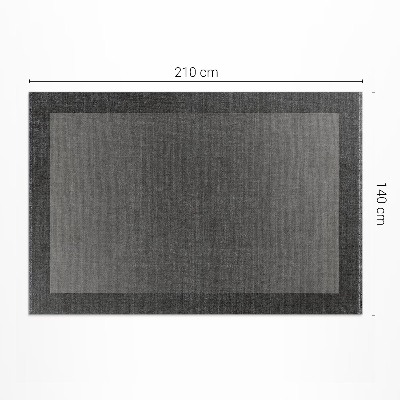 Tapis vinyle rectangulaire Tissu classique à cadre gris
