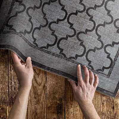 Tapis vinyle rectangulaire Tissu décoratif imitation style marocain