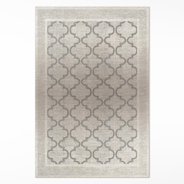 Tapis vinyle rectangulaire Tissu imitation arabesque au design marocain