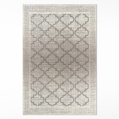 Tapis vinyle rectangulaire Tissu imitation arabesque au design marocain