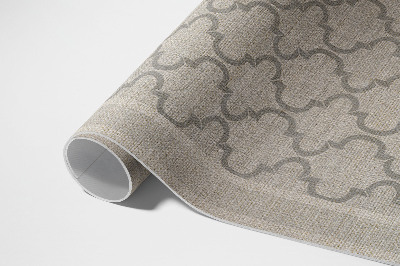 Tapis vinyle rectangulaire Tissu imitation arabesque au design marocain