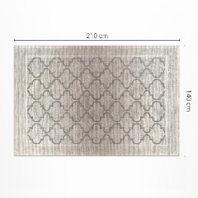 Tapis vinyle rectangulaire Tissu imitation arabesque au design marocain