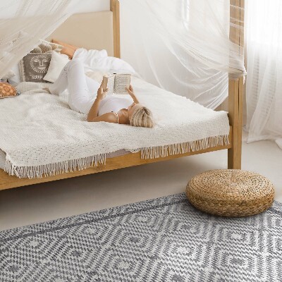 Tapis vinyle Imitation de tissu en forme de diamant hypnotisante